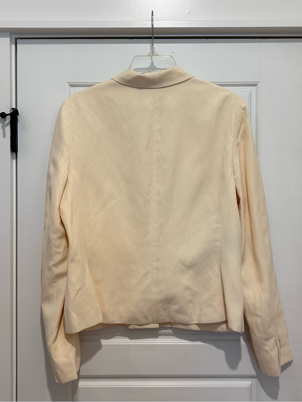 Ralph Lauren Butter Yellow Silk Linen Blend Women's Blazer - Picture 4 of 5